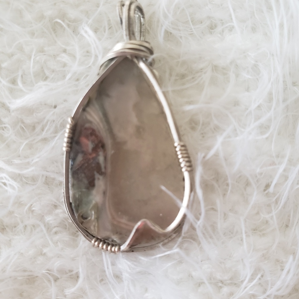 Handmade Copper and Volcanic Rock Pendant